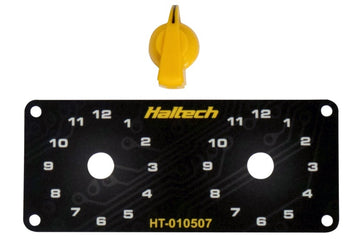 Kit de panel de interruptor doble Haltech con perilla amarilla