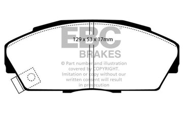 EBC 92-94 Acura Integra 1.7 Vtec Pastillas de freno delanteras Greenstuff