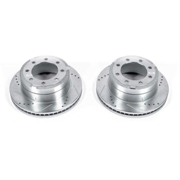 Power Stop 13-19 Ford F-250 Super Duty Rear Evolution Rotores perforados y ranurados - Par