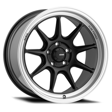 Konig Countergram 15x8 4x100 ET25 Negro Mate / Labio Mecanizado Mate
