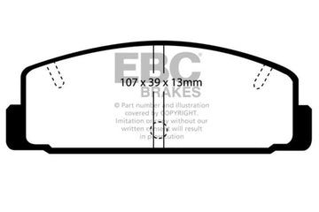 EBC 03-04 Mazda Protege 2.0 Turbo (Mazdaspeed) Pastillas de freno traseras Greenstuff
