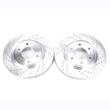 Power Stop 08-10 Infiniti QX56 Rotores perforados y ranurados Front Evolution - Par