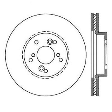 StopTech Power Slot ranurado 99-08 Acura TL (calibrador STD) / 01-03 CL / 04-09 TSX rotor delantero derecho