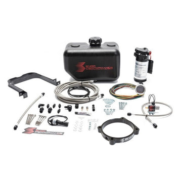 Snow Performance Stage 2 Boost Cooler Kit de inyección de agua y metanol Hellcat de 105 mm con línea trenzada SS