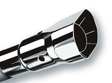 Punta pulida universal Borla Intercooler de corte en ángulo cuadrado único (entrada 2 1/2 pulg. Salida 2 1/2 x 2 3/