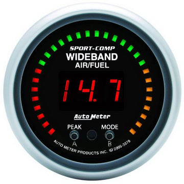 Autometer Sport-Comp Indicador de aire/combustible de banda ancha de 52 mm