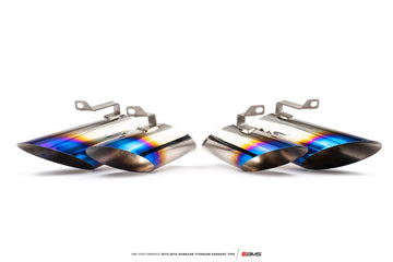 AMS Performance 15-19 Lamborghini Huracan Titanium Exhaust Tips (OEM &amp; Alpha TT Kit Fitment)
