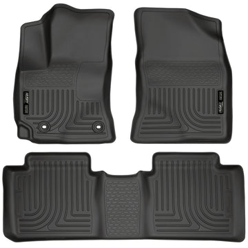 Husky Liners 15 Toyota Corolla Weatherbeater Revestimientos negros para el piso del asiento delantero y segundo