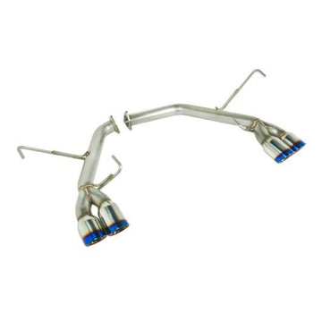 Observación Escape trasero del eje Subaru SPT WRX/STI 15-18 con punta de doble pared de acero inoxidable quemado