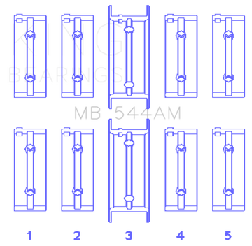 King Engine Bearings BMW M10B15/18/20 (Size STD) Performance Main Bearing Set