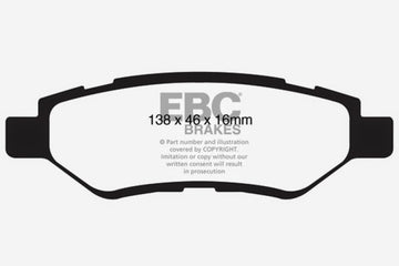 EBC 08-13 Cadillac CTS 3.0 Greenstuff Rear Brake Pads