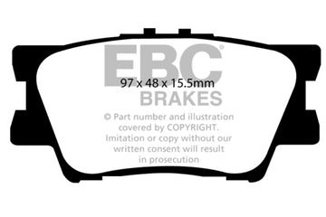Pastillas de freno traseras EBC 13+ Lexus ES300h 2.5 Hybrid Redstuff