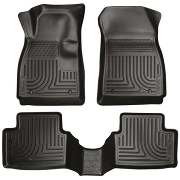 Husky Liners 13-14 Buick Encore WeatherBeater Revestimientos de piso delantero/segunda fila negros