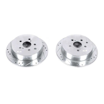 Power Stop 10-15 Lexus RX350 Rotores traseros perforados y ranurados - Par