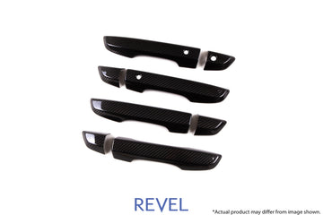 Revel GT Dry Carbon Cubierta de manija exterior de puerta (FL/FR/RL/RR) 16-18 Honda Civic - 8 piezas