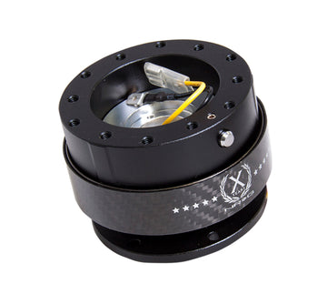 NRG Quick Release Gen 2.0 - Cuerpo negro / Anillo de fibra de carbono negro