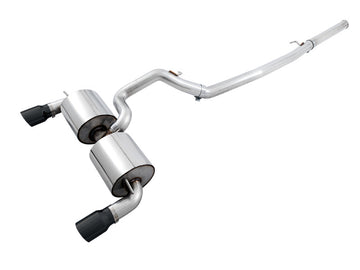AWE Tuning Ford Focus RS Touring Edition Cat-Back Exhaust - Non-Resonated - Diamond Black Tips