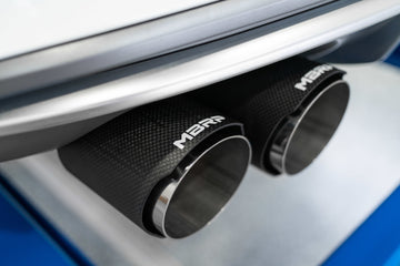 MBRP 15-18 Audi S3 SS Salida trasera dividida cuádruple de 3 pulgadas con puntas de fibra de carbono - T304