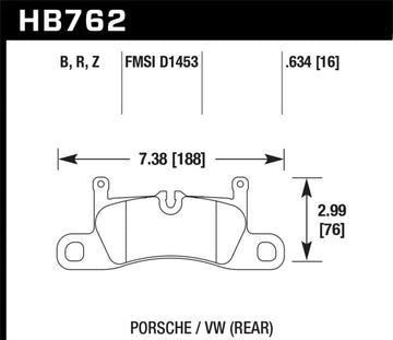 Hawk 11-17 Porsche Cayenne / 11-16 VW Touareg Performance Pastillas de freno traseras de cerámica para calle