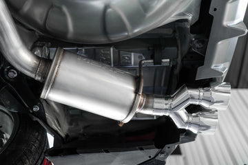 MBRP 15-19 Subaru WRX 2.0L/STI 2.5L 3 pulgadas salida trasera doble dividida con puntas CF de 3.5 pulgadas - Versión T304 Street