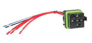 Conector de relé Hella ISO Mini resistente a la intemperie con cables de 12 pulgadas