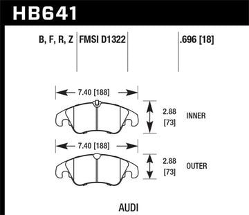 Pastillas de freno delanteras Hawk 2009-2014 Audi A4 HPS 5.0