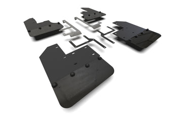 Rally Armor 19-25 Jeep JT Gladiator (Mojave/Rubicon) Black Mud Flap w/Metallic Black Logo