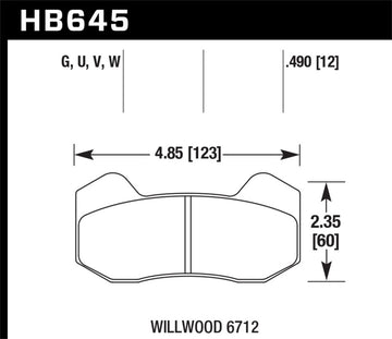 Pastillas de freno Hawk Wilwood tipo 6712 DTC-60