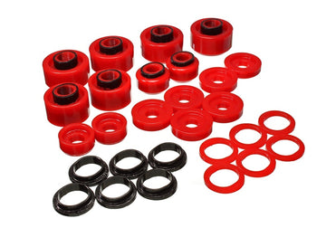 Energy Suspensión 99-07 Ford F-250/F-350 SD 2/4WD Crew Cab Body Mount Set - Rojo