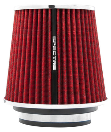 Filtro de aire cónico ajustable Spectre de 5-1/2 pulgadas. Alto (se adapta a tubos de 3 pulg./3-1/2 pulg./4 pulg.): rojo