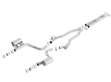 Borla 15-16 Dodge Charger Hellcat 6.2L V8 ATAK Escape Catback con válvulas sin puntas Cenefa de fábrica