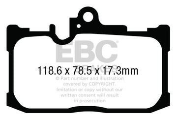 EBC 13+ Lexus GS350 3.5 F-Sport RWD Pastillas de freno delanteras Redstuff