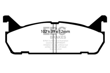 EBC 91-96 Ford Escort 1.8 Pastillas de freno traseras Greenstuff