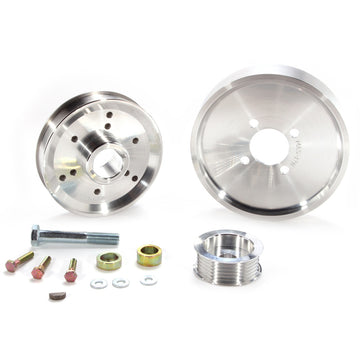 BBK 02-04 Mustang 4.6 GT Kit de polea de transmisión - Aluminio ligero CNC Billet (3 piezas)