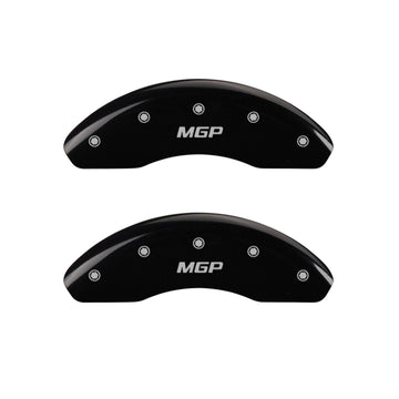 MGP 4 Caliper Covers Engraved Front & Rear MGP Black Finish Silver Characters 2017 Mazda CX-5