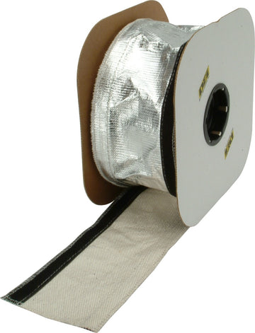 DEI Heat Shroud Carrete de 2-1/2 pulgadas x 50 pies - Funda aluminizada con gancho y borde de bucle