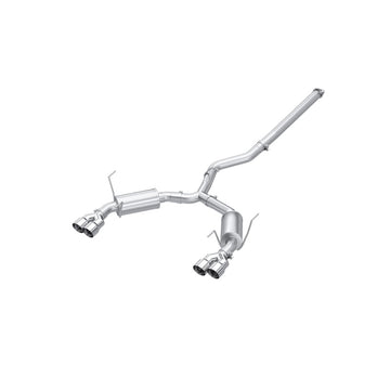 MBRP 2022+ Subaru WRX Escape de perfil de calle con puntas cuádruples traseras divididas dobles con respaldo de gato de 3 pulgadas
