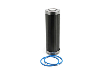 Elemento de repuesto de microfibra de vidrio Fuelab de 6 micrones - 5 pulgadas con 2 juntas tóricas e instrucciones