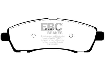 EBC 00-02 Ford Excursion 5.4 2WD Pastillas de freno traseras extra resistentes