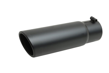 Gibson punta de corte en ángulo con borde enrollado - 4 pulgadas de diámetro exterior/3 pulgadas de entrada/12 pulgadas de longitud - Cerámica negra