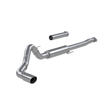 MBRP 2021+ Ford F150 2.7L/3.5L/5.0L 4in Cat-Back de acero aluminizado - VERSIÓN DE CARRERA