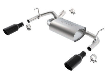 Borla 12-16 Jeep Wrangler 3.6AT/MT 4WD 2+4DR S/ SQ /RL/AC SR 2.5 pulgadas, punta de 2 pulgadas 3.5 sqx8 negro cromado