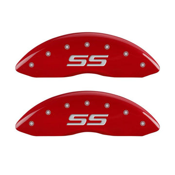Cubiertas de pinza MGP 4 grabadas delanteras y traseras estilo Monte Carlo/SS Acabado rojo plata ch