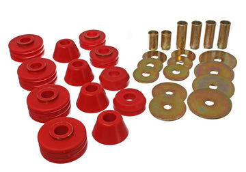 Energy Suspensión 73-80 GM 1/2 Ton C-10/C1500 Pick Up 2WD Juego de montaje de carrocería roja (cabina)