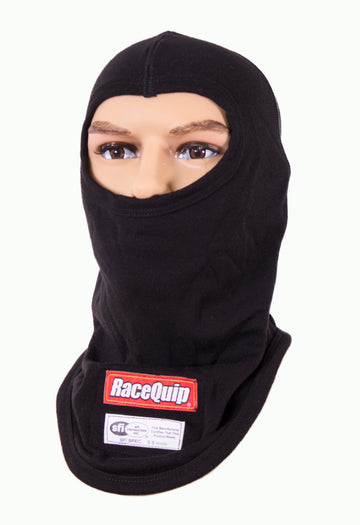 Capucha de una sola capa RaceQuip Black SFI 3.3 Fr