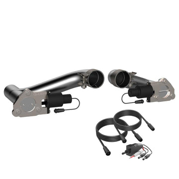 QTP 10-15 Chevrolet Camaro SS 6.2L 2.5in 304SS Tubos centrales dobles con corte Aggressor