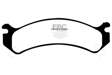 EBC 02 Chevrolet Avalanche 8.1 (2500) Pastillas de Freno Delanteras Extra Duty