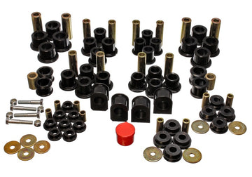 Energy Suspensión 99-04 Ford F-250 4WD Superduty Juego de bujes maestros Hyper-flex negros