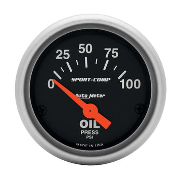 Autometer Sport-Comp 52 mm 0-100 PSI Manómetro electrónico de presión de aceite