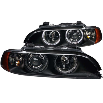 ANZO 1997-2001 BMW Serie 5 Faros delanteros con proyector con halo negro